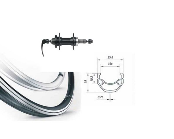 Kotač II 26" kranc-DISK Mach1 ER-10 QR-crni 36h