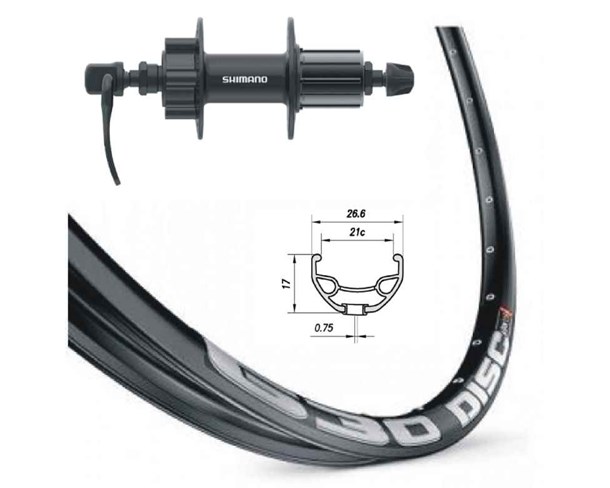 Kotač II 26" Disk 6-bolt Shimano 506 Mach1 630 32h