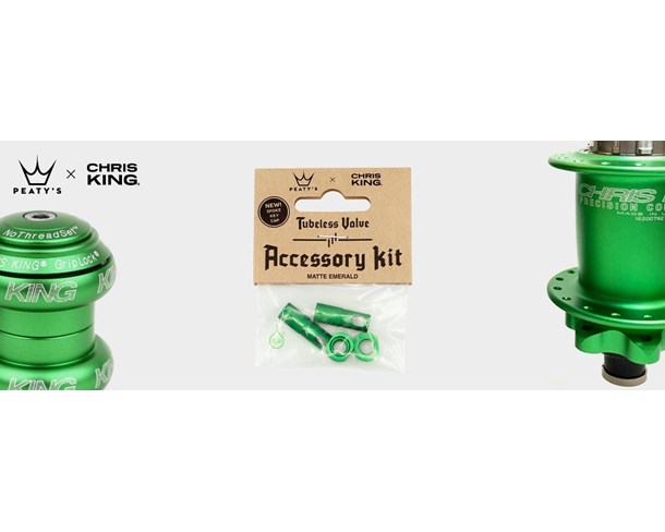 Peaty's accessory kit Tubeless ventila 42mm Green