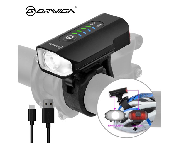 Svjetlo BRIVIGA aku-USB prednje na volan LW-F500-Mount Set