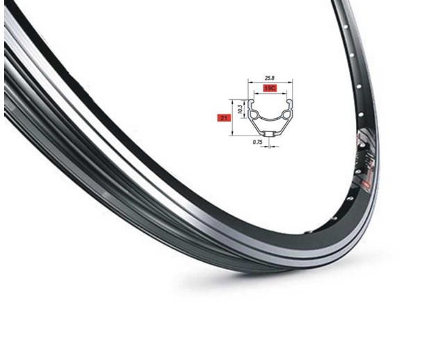Obruč 28" Mach1 240 black 36-rupa