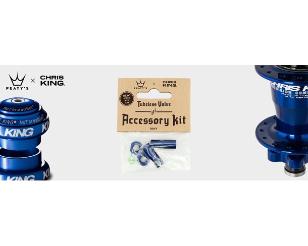 Peaty's accessory kit Tubeless ventila 42mm Navy