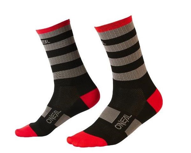 Čarape Oneal STRIPE black/gray/red 43-46