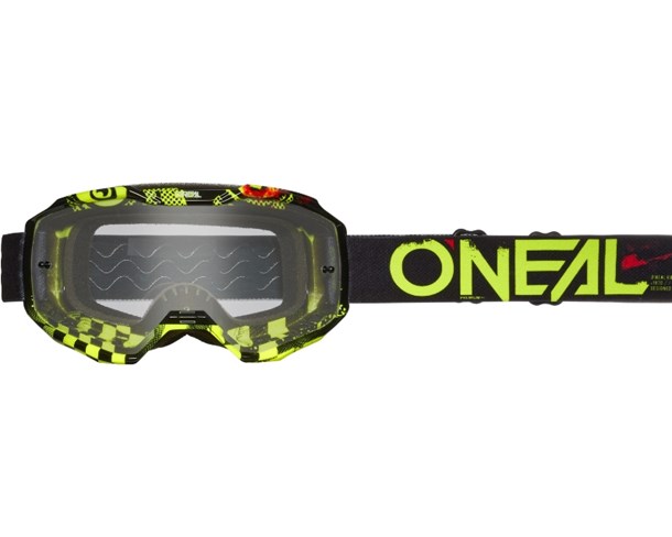 Goggle O'Neal B-10 ATTACK V.24 Black/neon yellow - clear