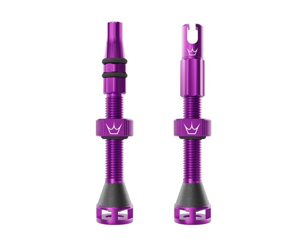 Peaty's Tubeless ventil Holeshot Fast Flow 42mm Violet