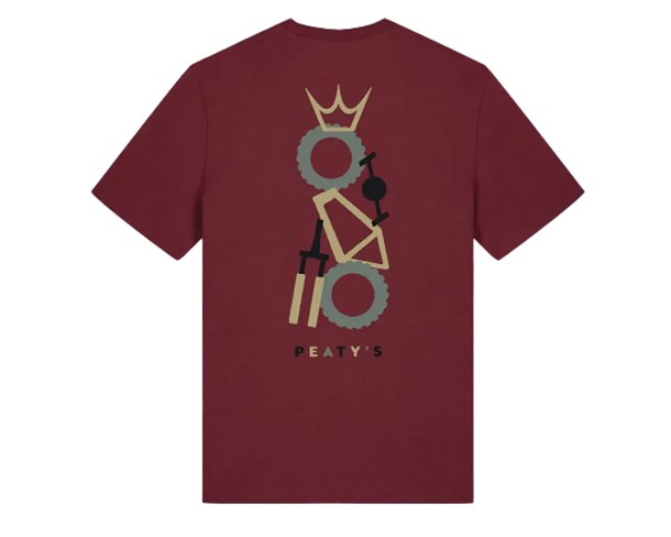 Peaty's PubWear Tee Stacked Burgundy