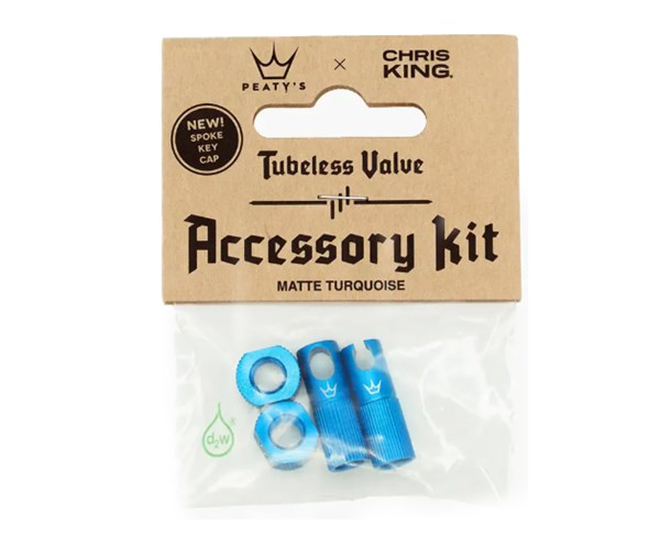 Peaty's accessory kit Tubeless ventila 42mm Turquoise