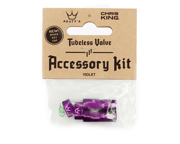 Peaty's accessory kit Tubeless ventila 42mm Violet