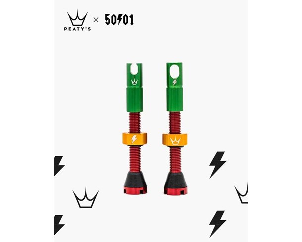 Peaty's Tubeless ventil MK2 42mm Rasta